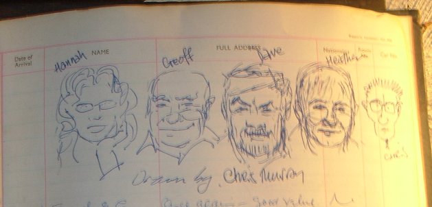 Chris Murrays guestbook sketch